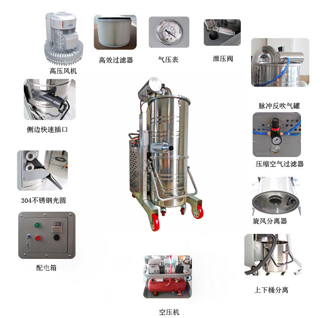 全自动脉冲工业吸尘器RL551S